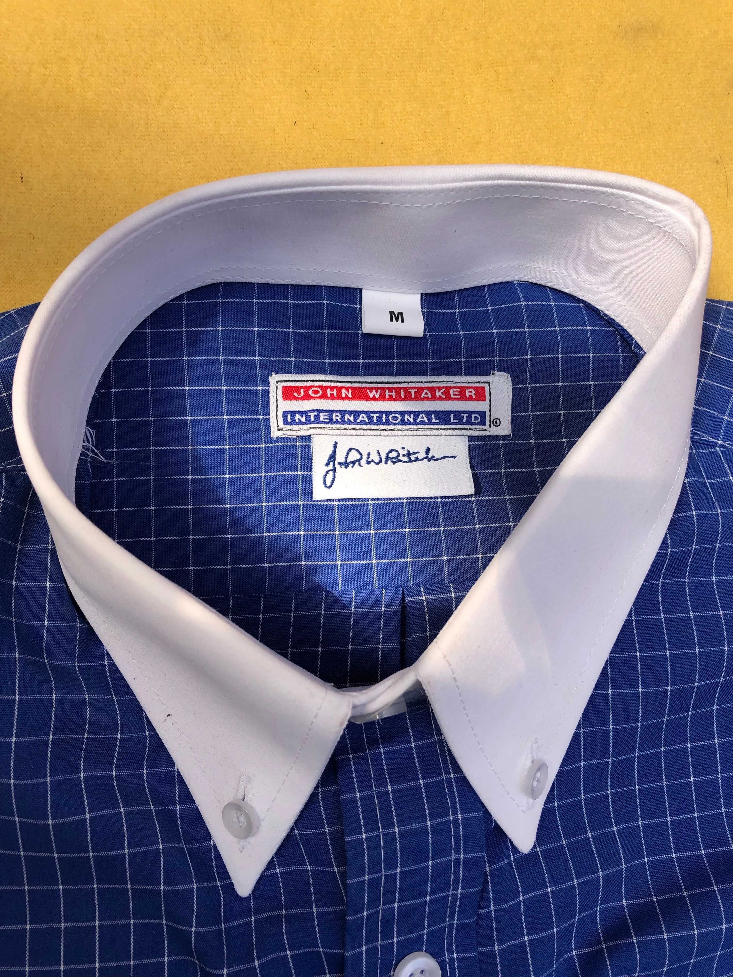 NEW John Whitaker blue long sleeve shirt size M FREE POSTAGE