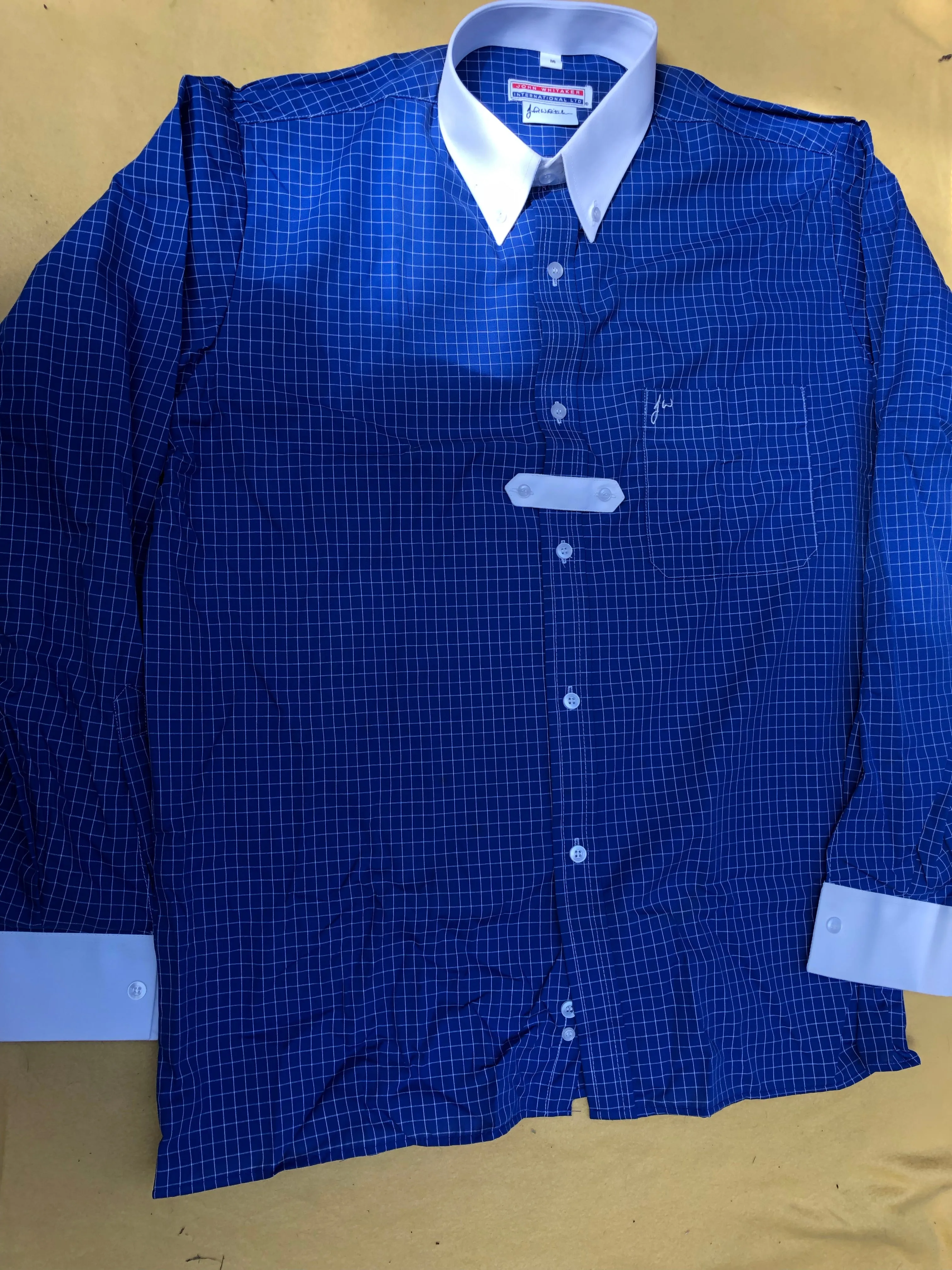 NEW John Whitaker blue long sleeve shirt size M FREE POSTAGE