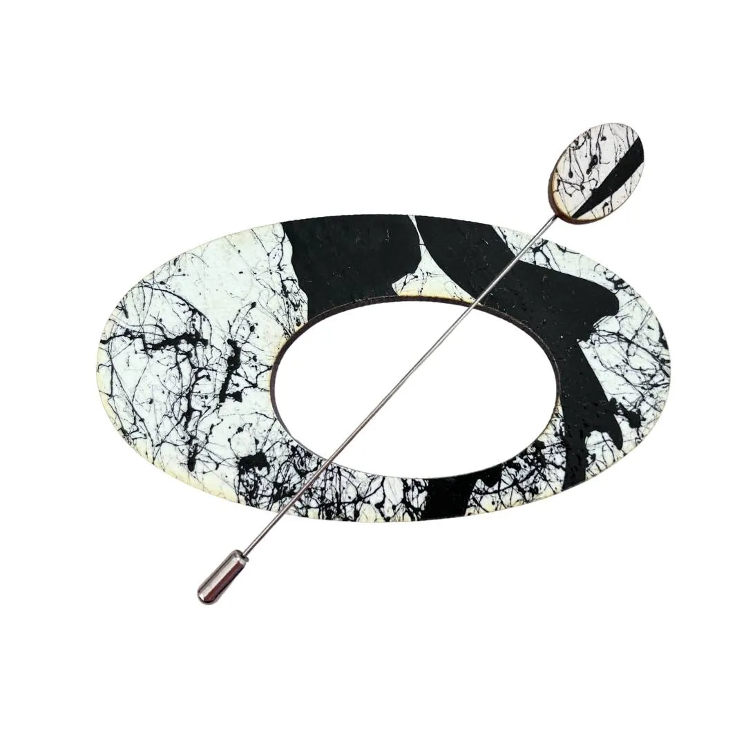 Oval Scarf Pin (5 Colours)