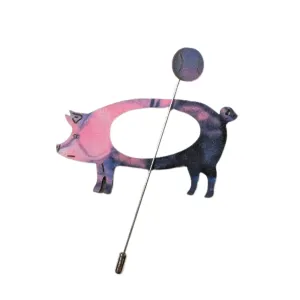 Pig Scarf Pin (Pinky Purple)