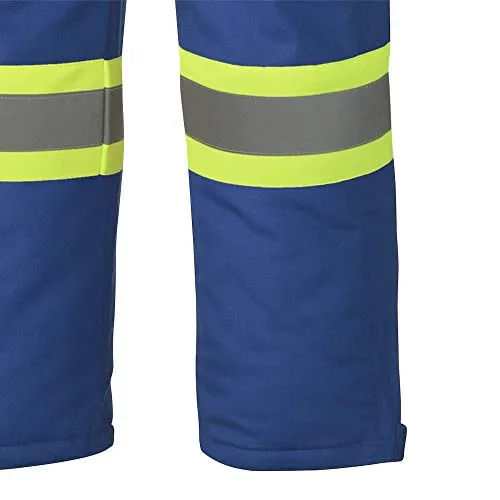 Pioneer ARC 4 FR CSA Insulated Overall Bib Work Pants, 7 Pockets, Reflective Stripe