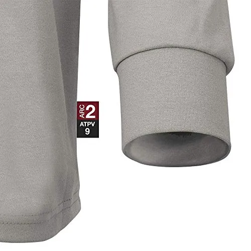 Pioneer Flame Resistant Cotton Long Sleeve Safety Work Shirt, Grey, M, V2580310-M