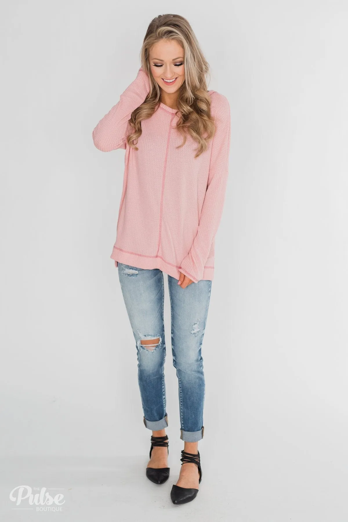 Precious Moments Thermal Long Sleeve Top - Pink