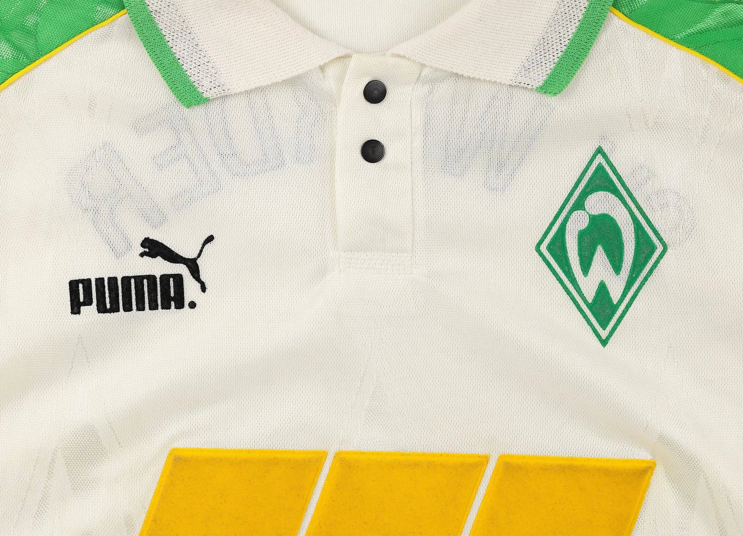 Puma Werder Bremen 1995 Long Sleeve Home Football Shirt - White - XL