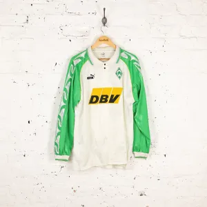 Puma Werder Bremen 1995 Long Sleeve Home Football Shirt - White - XL