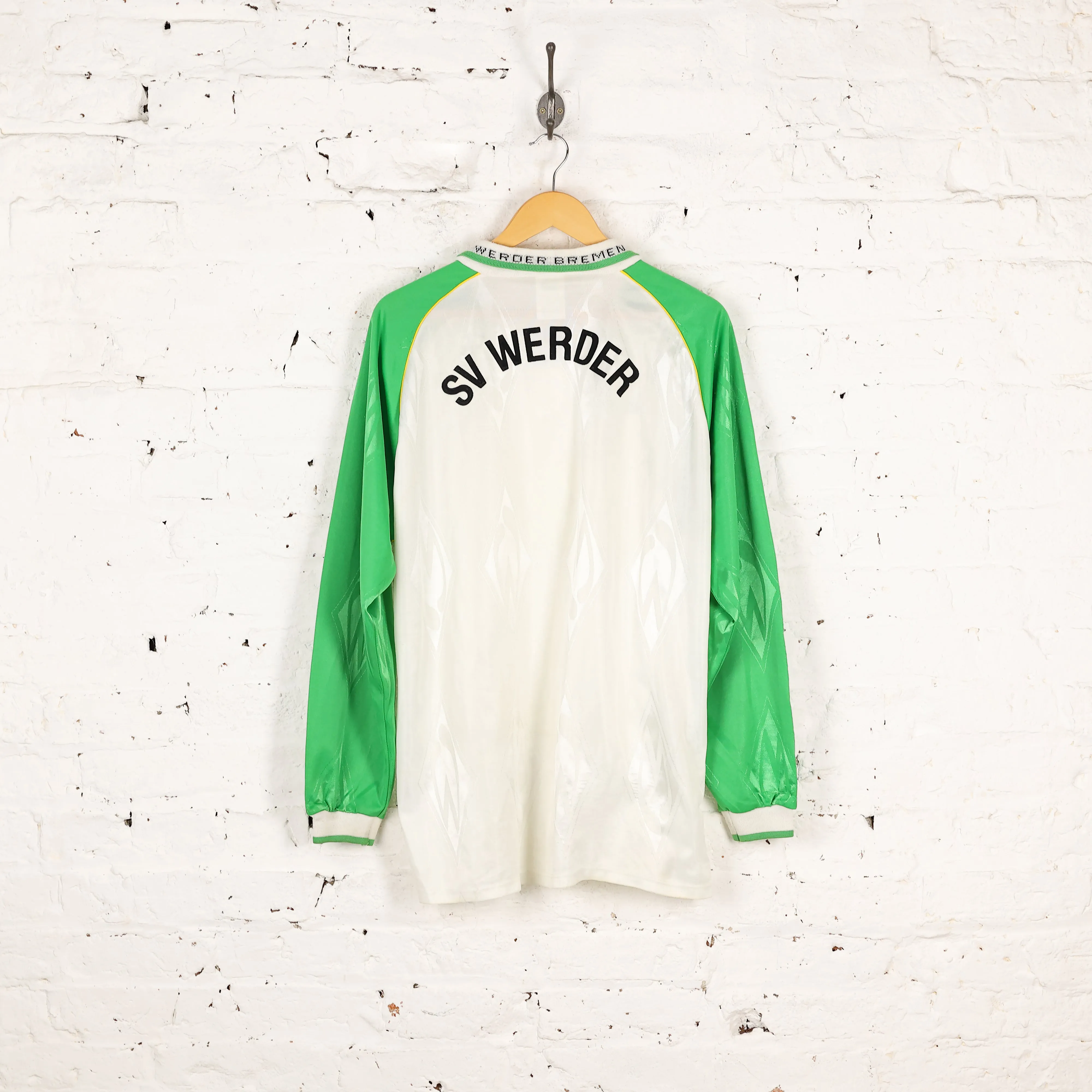Puma Werder Bremen 1995 Long Sleeve Home Football Shirt - White - XL