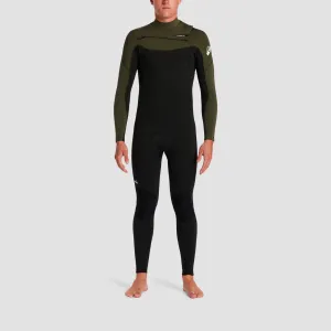 Quiksilver Everyday Sessions 4/3mm GBS Chest Zip Wetsuit Black/Thyme