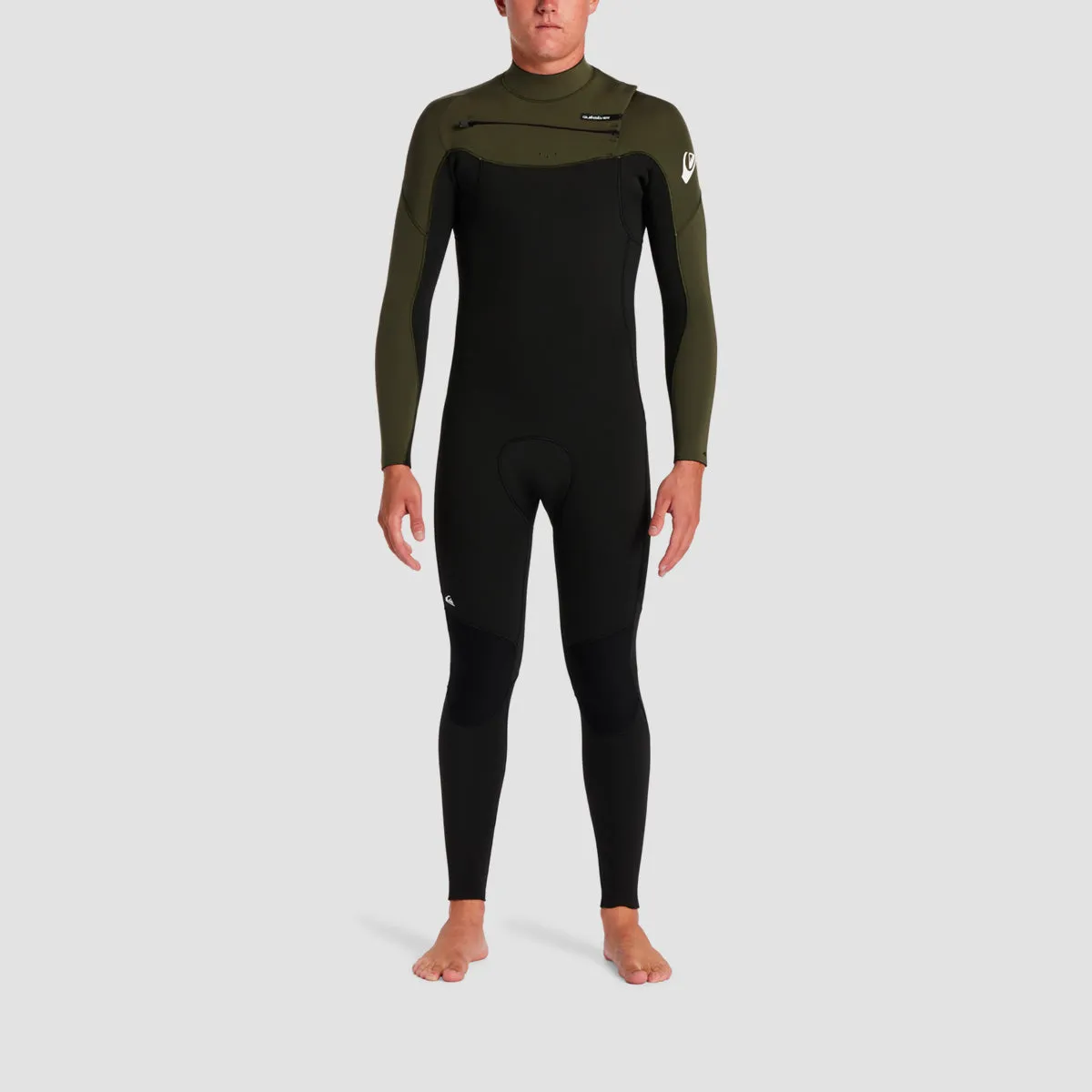 Quiksilver Everyday Sessions 4/3mm GBS Chest Zip Wetsuit Black/Thyme