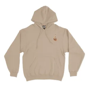 "Coffee" Fleece Hoodie Beige