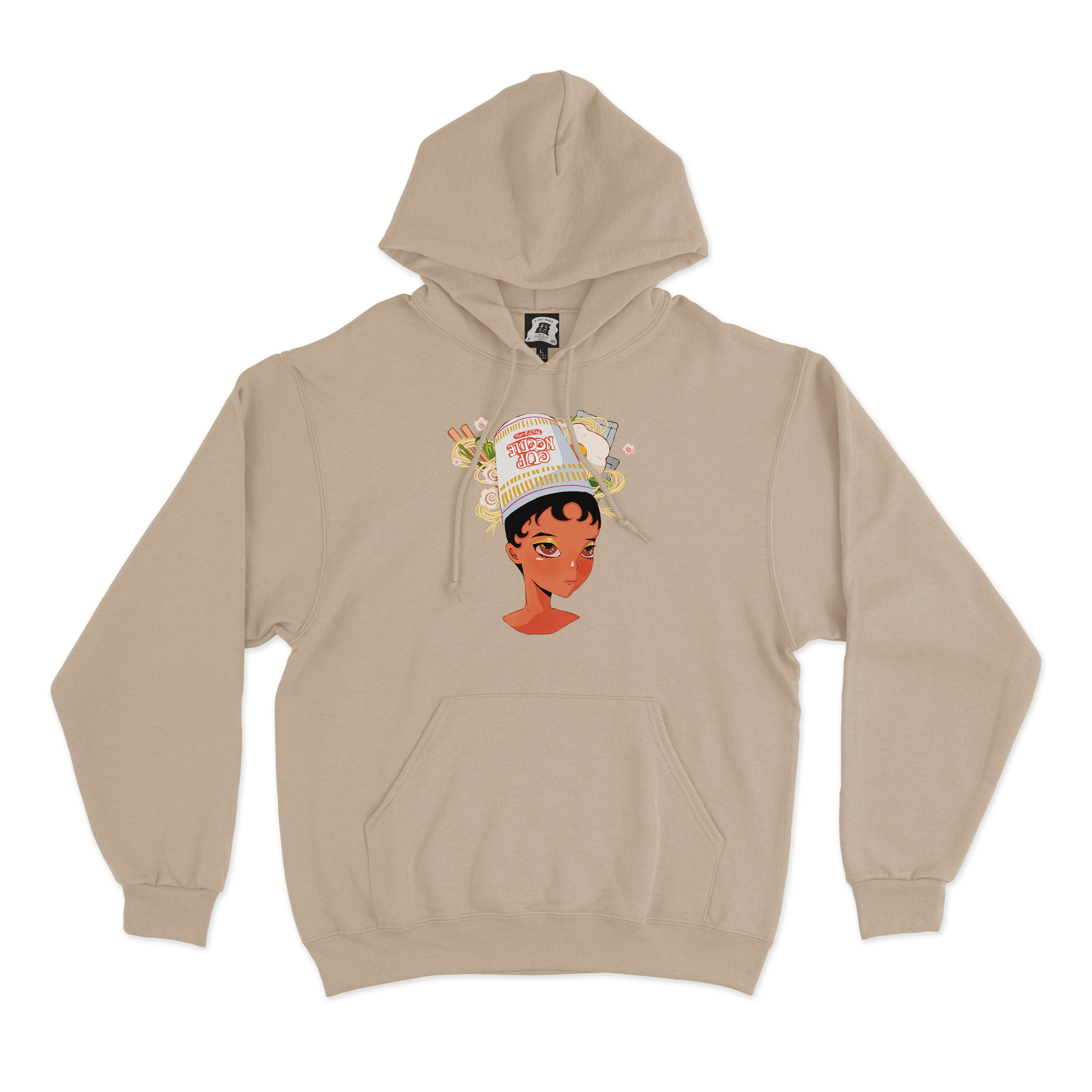 "Cup Noodles" Fleece Hoodie Beige
