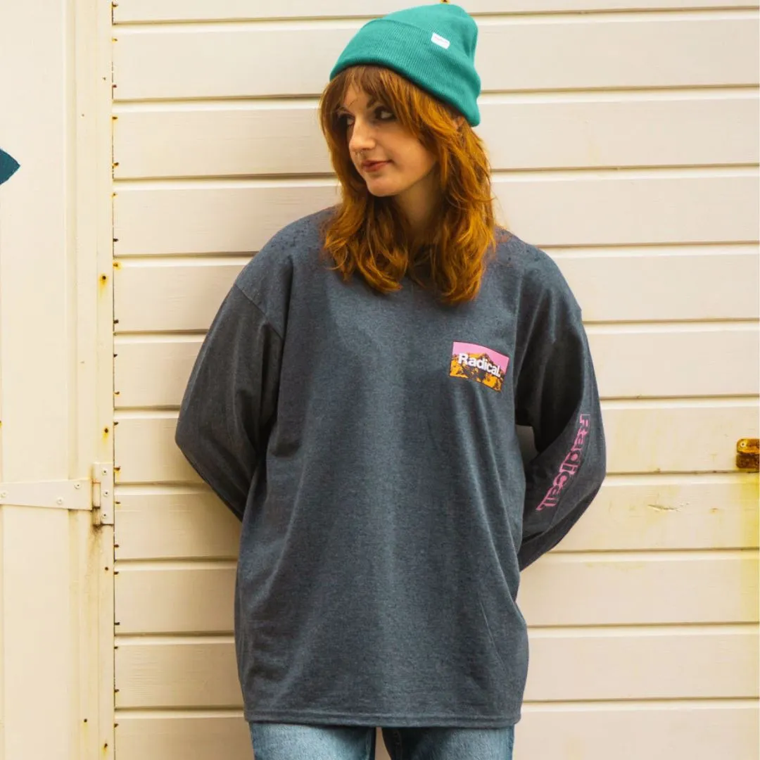 Radical. Mountains Are Calling Unisex Long Sleeve T-shirt - Dark Heather Grey