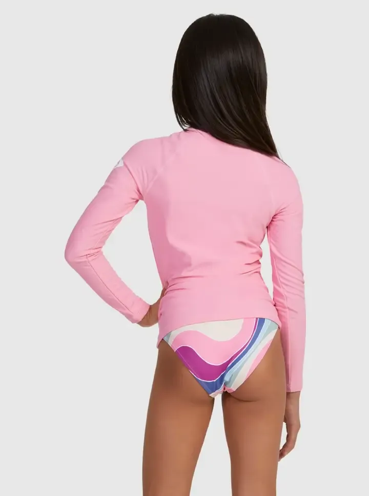 ROXY GIRL HEATER LS GIRLS RASH GUARD PINK