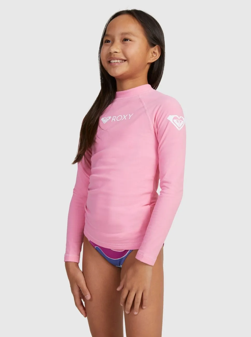 ROXY GIRL HEATER LS GIRLS RASH GUARD PINK