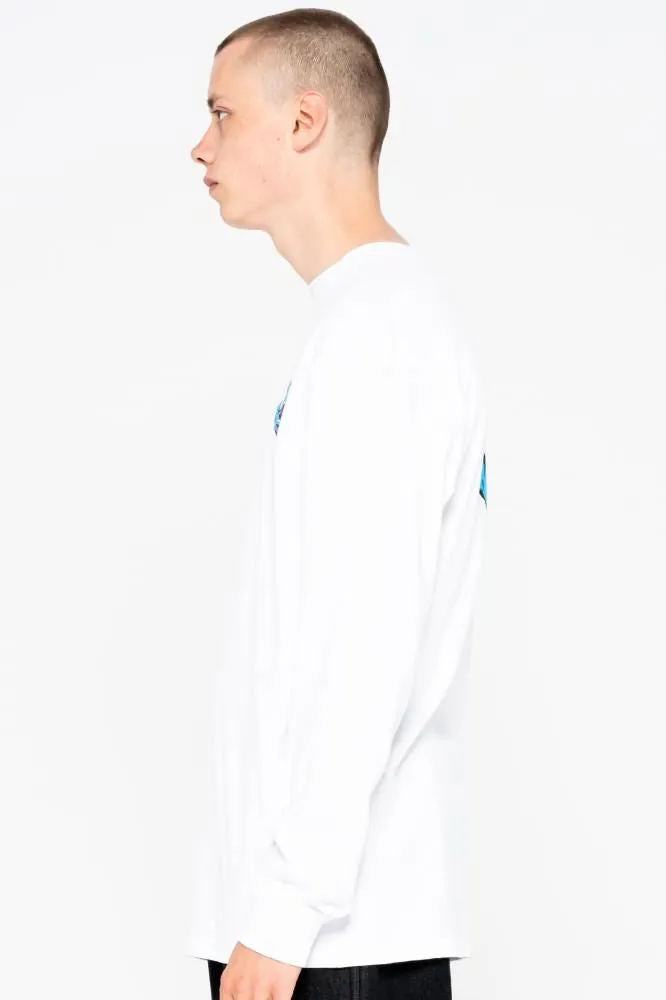 Santa Cruz Longsleeve T-Shirt Screaming Hand Chest L/S Tee - White