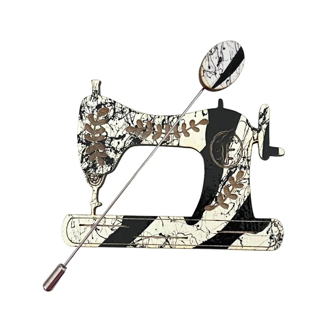 Sewing Machine Scarf Pin (5 Colors)