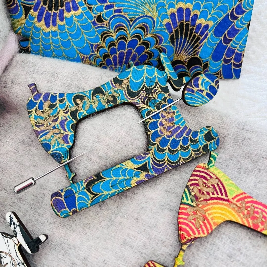 Sewing Machine Scarf Pin (5 Colors)