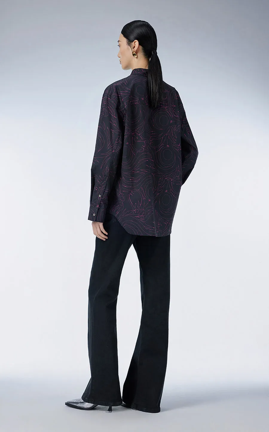 Shirt / JNBY Pattern Sketch Long Sleeve Shirt