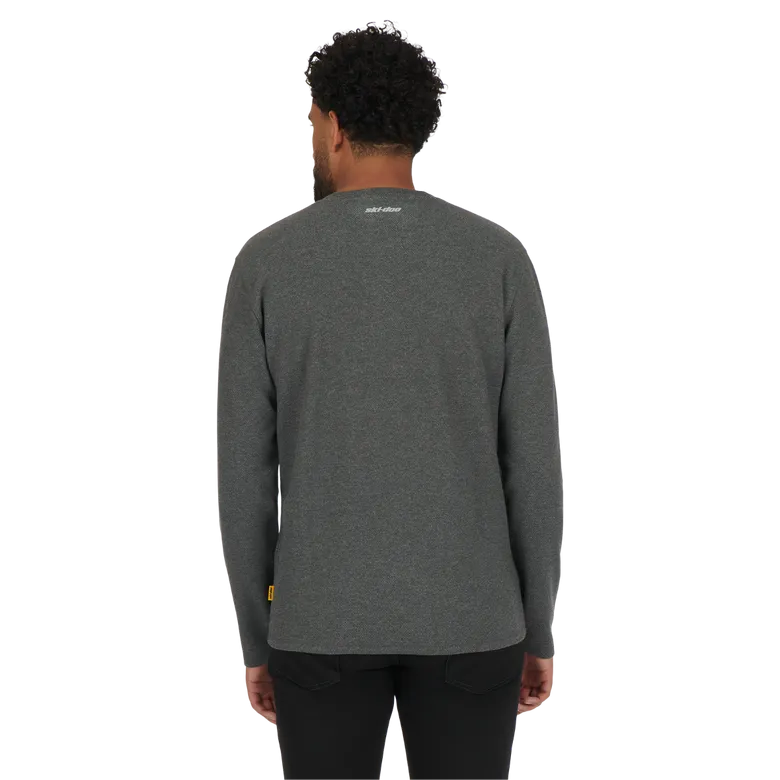 Ski-Doo Waffle Knit Thermal Long Sleeve Henley Shirt