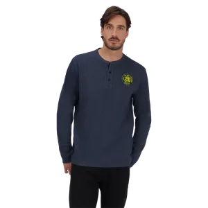 Ski-Doo Waffle Knit Thermal Long Sleeve Henley Shirt
