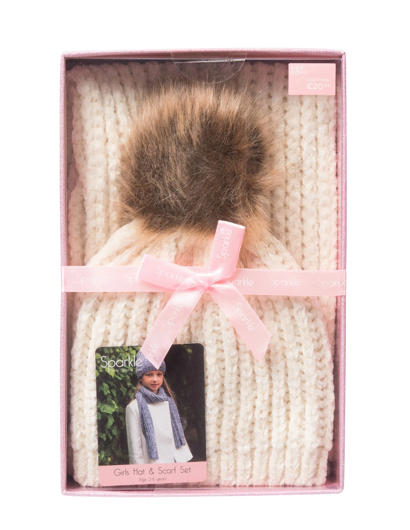 Sparkle Girls Gift Box Hat & Scarf Set
