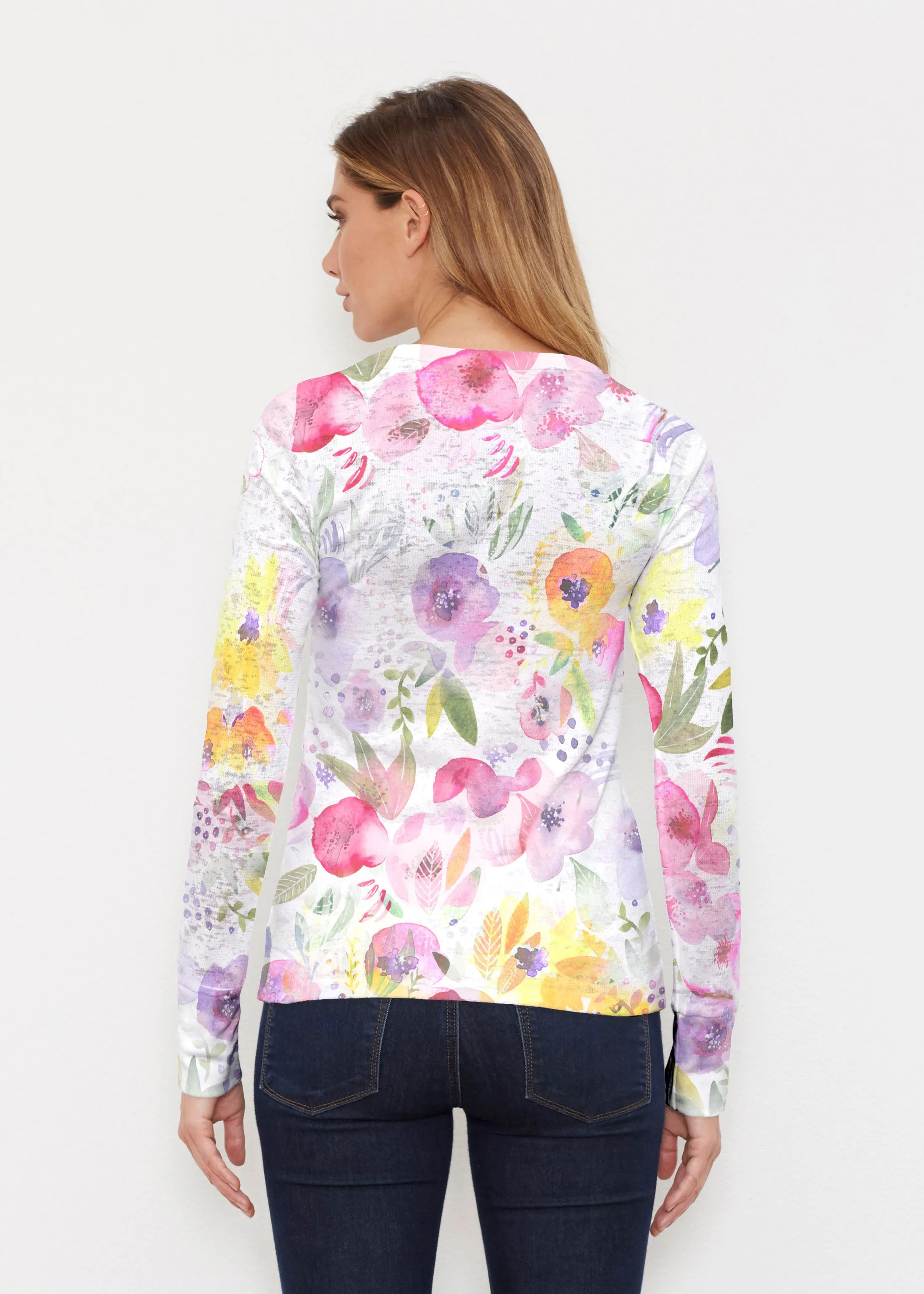 Spring Crush Pink (16061) ~ Thermal Long Sleeve Crew Shirt
