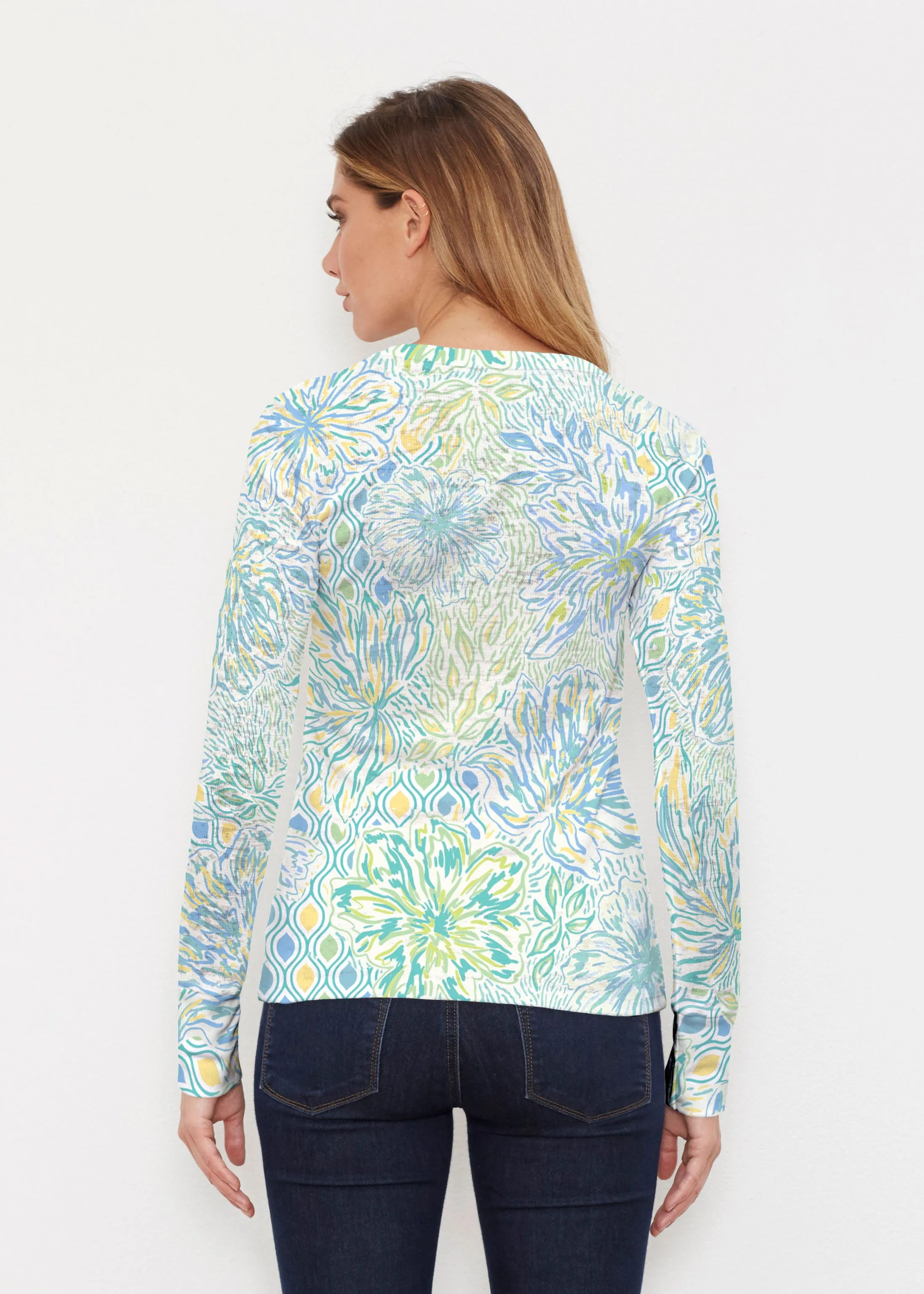 Summer Vibes (8069) ~ Thermal Long Sleeve Crew Shirt