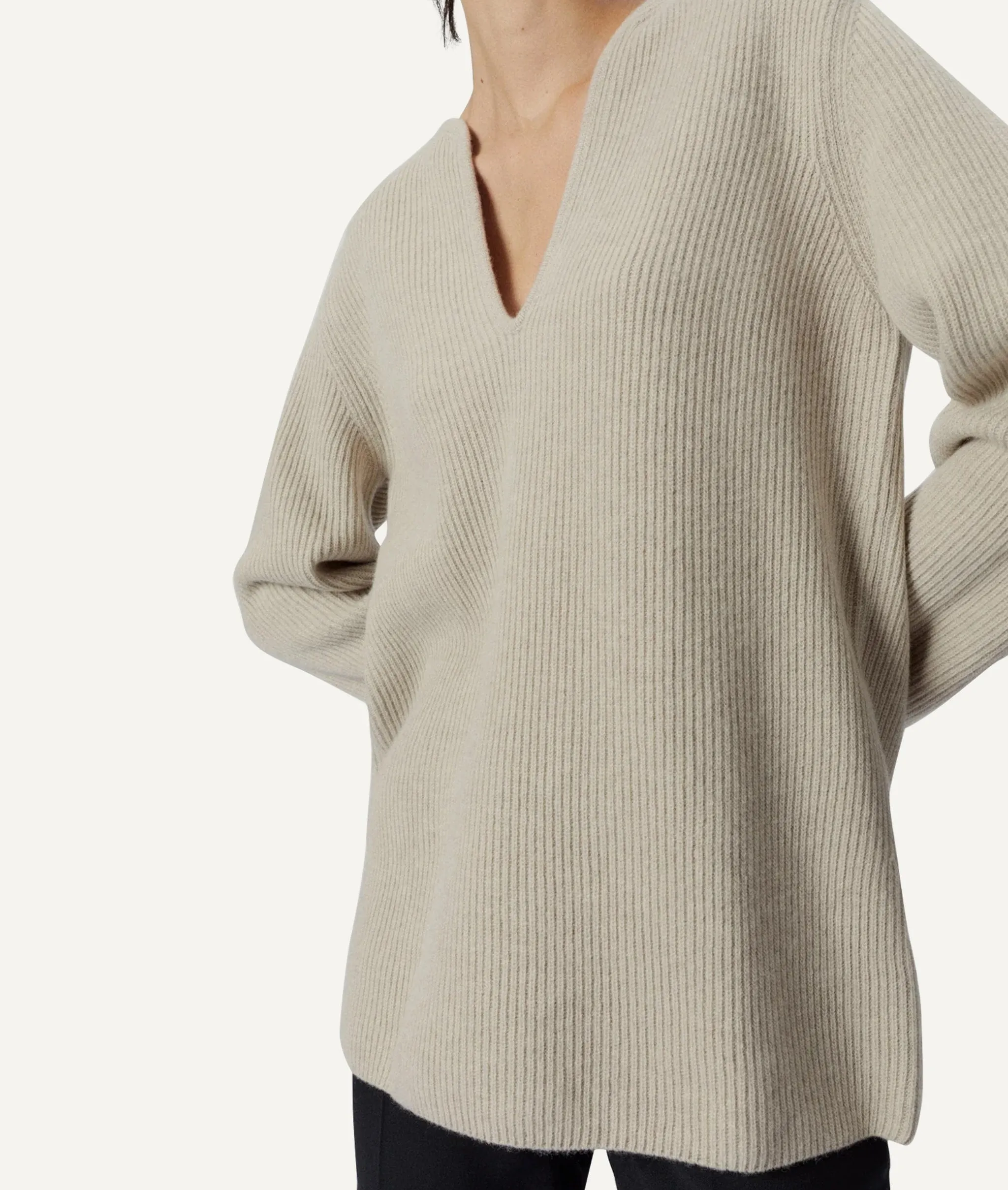 The Woolen Oversize V-Neck