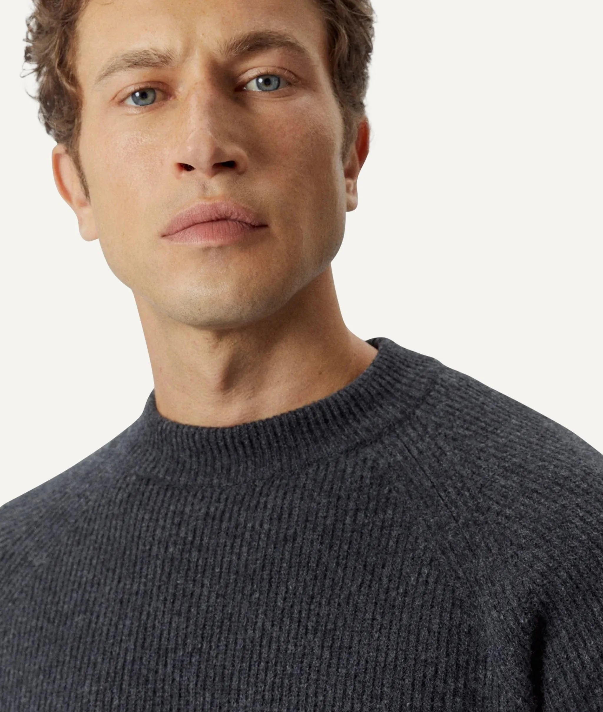 The Woolen Ribbed Raglan Sweater