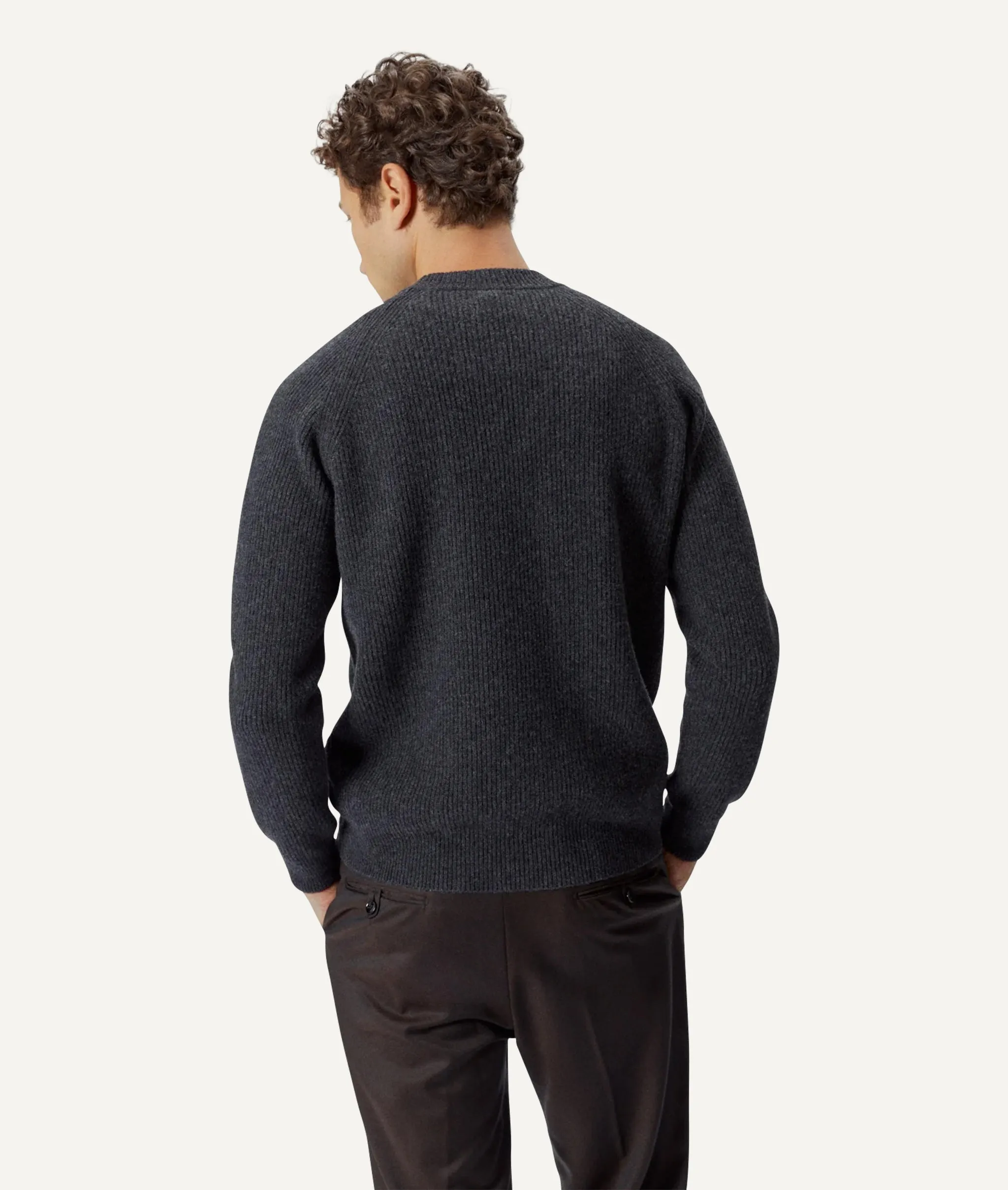 The Woolen Ribbed Raglan Sweater