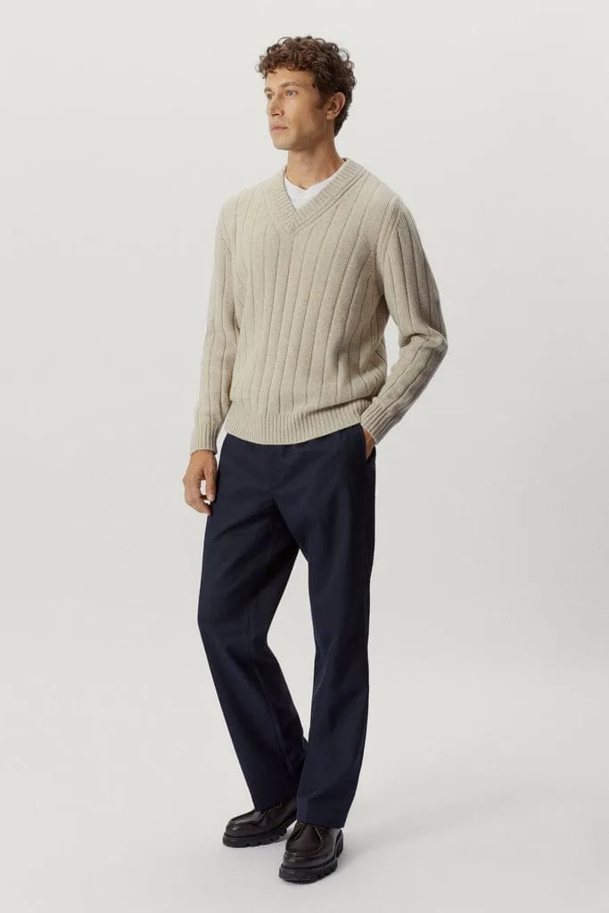 The Woolen Vintage V-Neck - Ecru / S