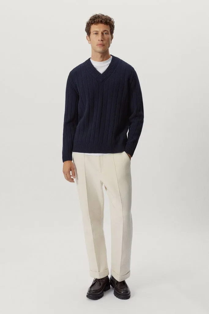 The Woolen Vintage V-Neck - Ecru / S