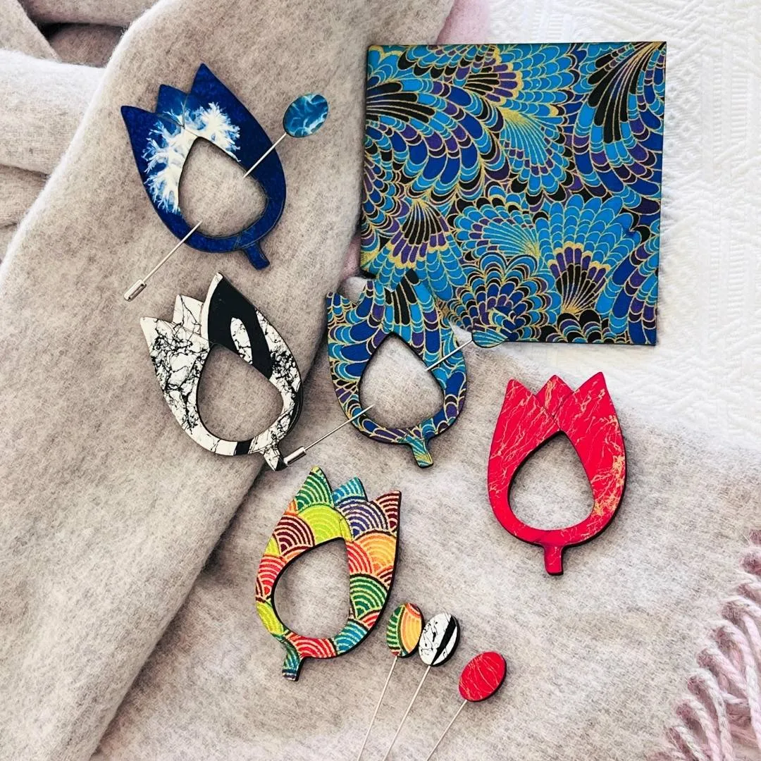 Tulip Scarf Pin (5 Colors)
