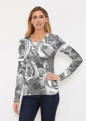 Vintage Rose (5165) ~ Thermal Long Sleeve Crew Shirt