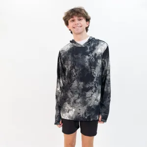 Volcom Surf Vitals Stack Hooded Long Sleeve Shirt - Black