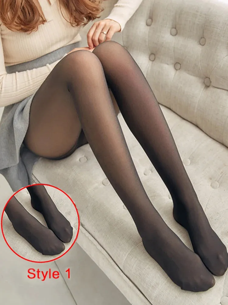 Warm Transparent Leggings Women High Waist Seamless Thin/Thick Pantyhose For Women Winter Tights Thermal Pants Polar Pantyhose