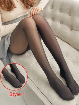 Warm Transparent Leggings Women High Waist Seamless Thin/Thick Pantyhose For Women Winter Tights Thermal Pants Polar Pantyhose