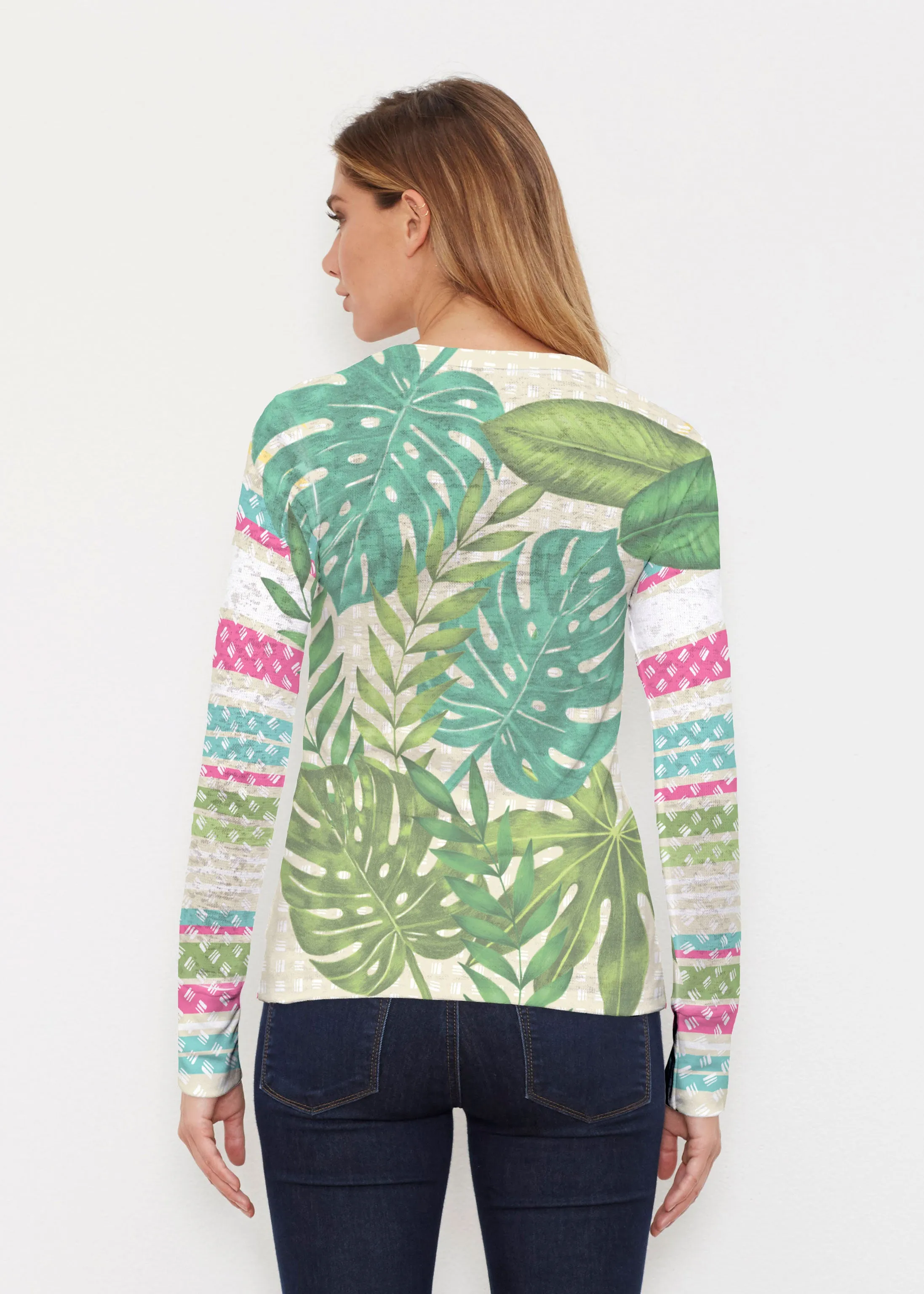 Wild Begonia (13489) ~ Thermal Long Sleeve Crew Shirt