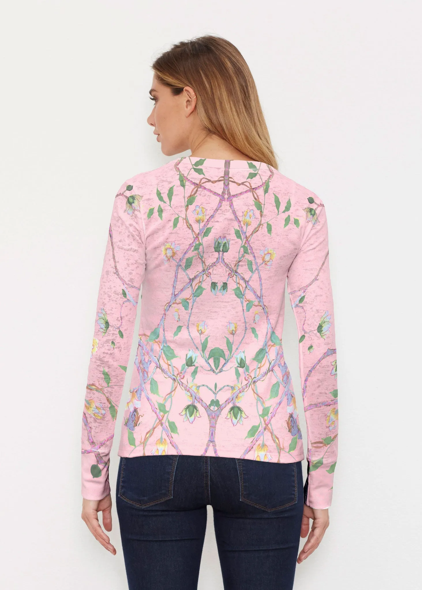 Wildwood Pink (19121) ~ Thermal Long Sleeve Crew Shirt