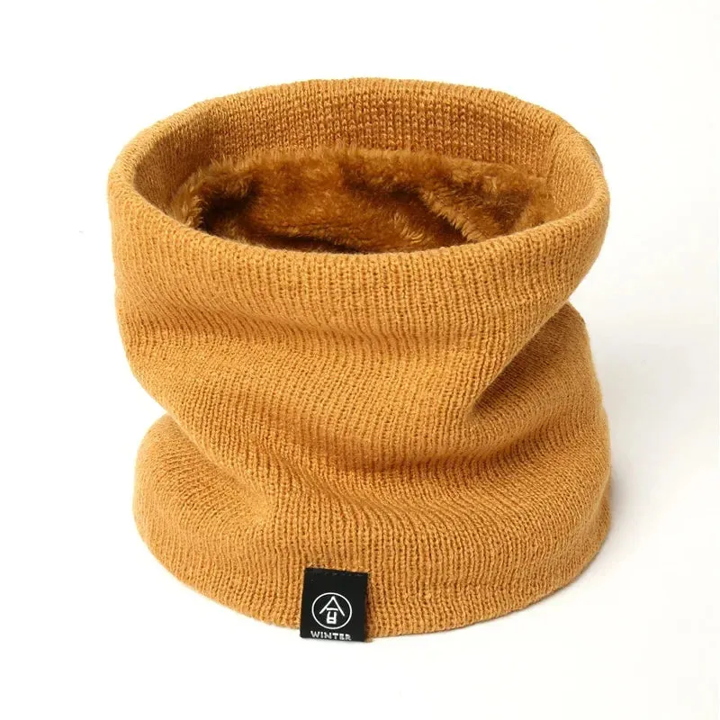 Winter Warm Scarf Woolen Knitting Neck Sport Scarf Men Face Cover Winter Skating Running Warm Scarves Thick Cold-proof Collar