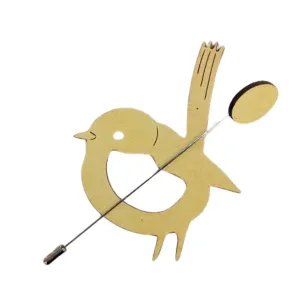 Wren Scarf Pin (Pastal Yellow)