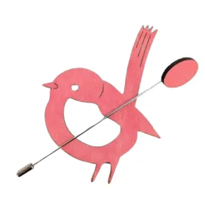 Wren Scarf Pin (Pastel Pink)